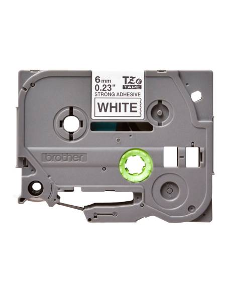 CINTA BROTHER TZES211 6MMX8M WHITE/BLACK