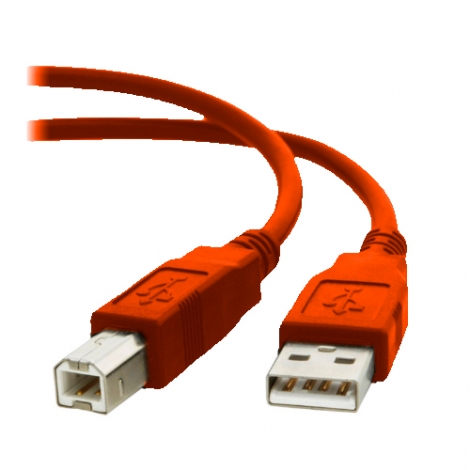Cable Kablex USB 2.0 A-B 1.8M red