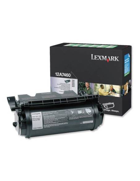 TONER LEXMARK 12A7460 BLACK T-630 T-632 T-634 5000 PAG