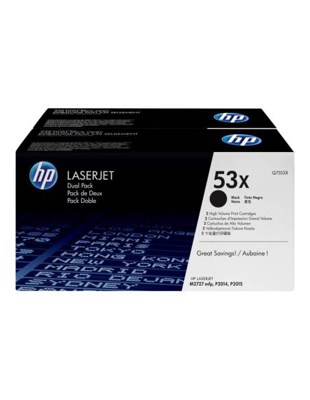 TONER HP 53X BLACK GRAN CAPACIDAD DUALPACK M2727 P2014 P2015 2X 7000 PAG