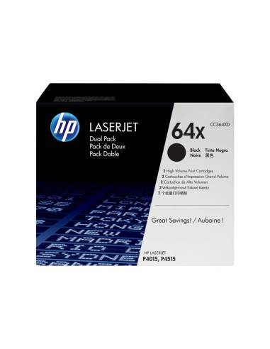 TONER HP 64X BLACK GRAN CAPACIDAD DUALPACK...