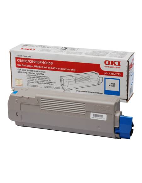 TONER OKI 43865723 CYAN C5850 C5950 6000 PAG
