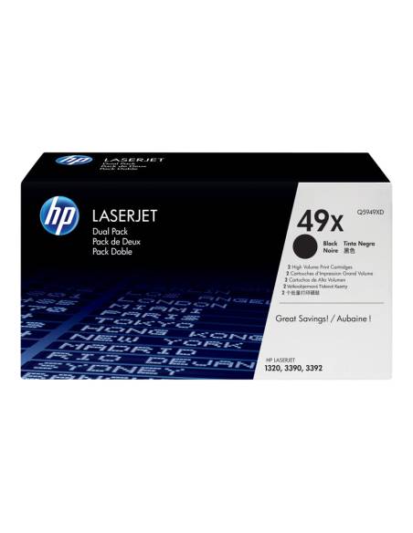 TONER HP 49X BLACK GRAN CAPACIDAD DUALPACK 1320 3390 3392 2X 6000 PAG