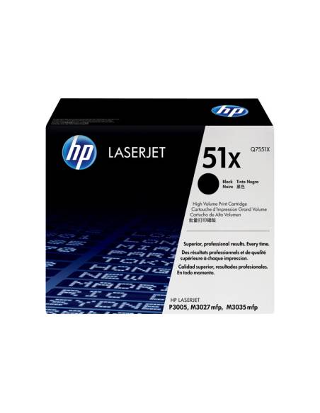 TONER HP 51X BLACK GRAN CAPACIDAD P3005 M3027 M3035 13000 PAG