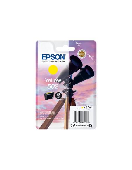 CARTUCHO EPSON 502 YELLOW CLARIA PREMIUM XP-5100 / XP-5105 / WF-2860 / WF-2865