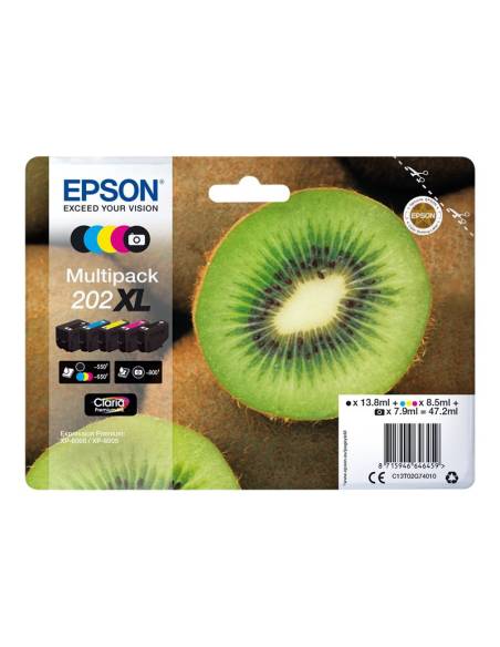 CARTUCHO EPSON 202XL MULTIPACK CLARIA PREMIUM XP-6000/XP-6005