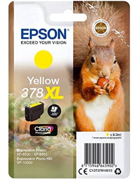 CARTUCHO EPSON 378XL YELLOW EXPRESSION PHOTO XP-15000 830 PAG