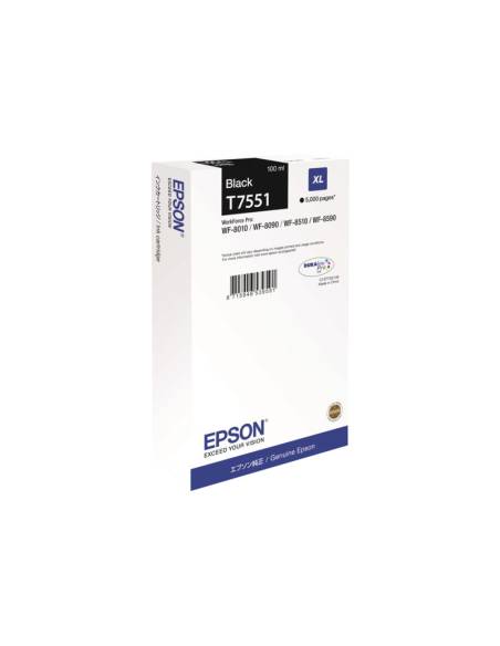 CARTUCHO EPSON T7551XL BLACK WF PRO WF-8010 WF-8090 WF-8510 WF-8590