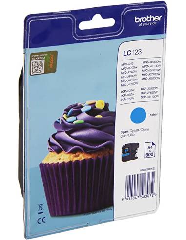 CARTUCHO BROTHER LC123 CYAN MFC J4110DW J4510DW