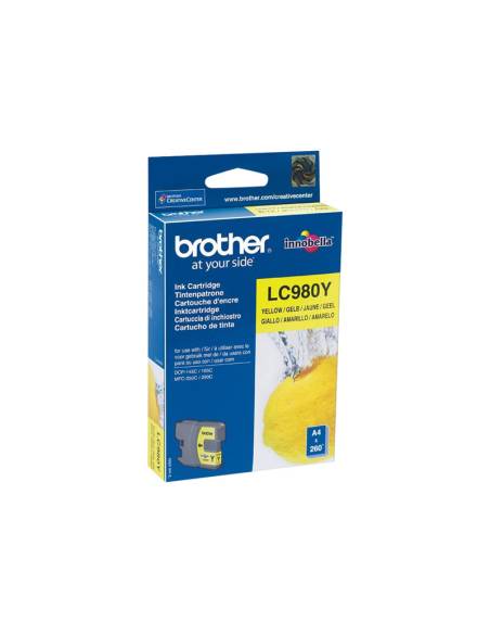 CARTUCHO BROTHER LC980 YELLOW 145/165C/250C/290C