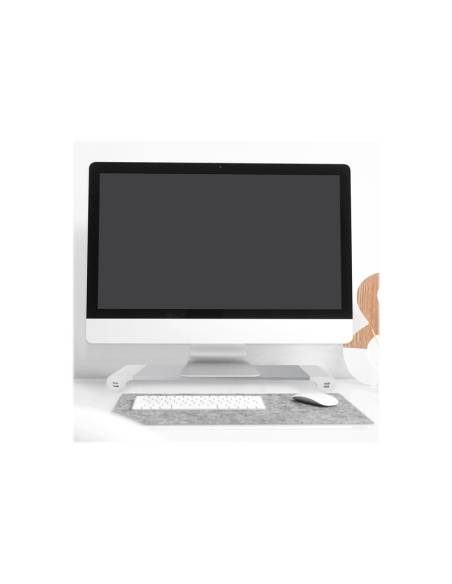 SOPORTE MONITOR ESCRITORIO CELLY SWDESKHUBWH WHITE + HUB 4XUSB WHITE