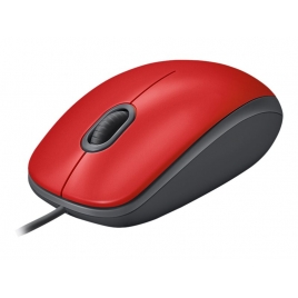 Mouse Logitech Optical Wheel Mouse M110 Silent USB red