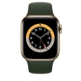 Apple Watch Serie 6 GPS + 4G 44MM Gold Stainless Steel + Correa Sport Cyprus Green