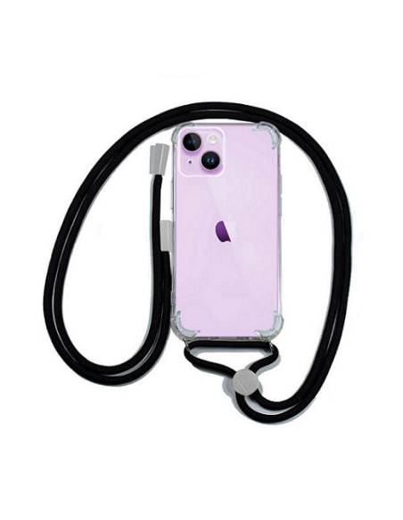 FUNDA MOVIL BACK COVER COOL SILICONA + CORDON BLACK IPHONE 14