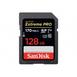 Memoria SD Sandisk 128GB UHS 3 Class 10 Extreme PRO 170MB/S