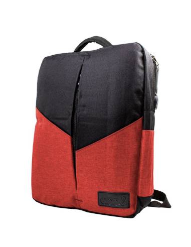 MOCHILA PORTATIL COOL 16 PORTLAND BLACK / RED