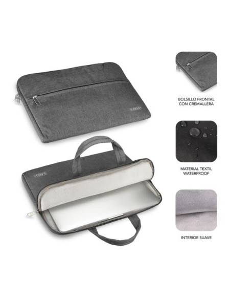 FUNDA PORTATIL SUBBLIM BUSINESS SLEEVE 13.3-14 GREY