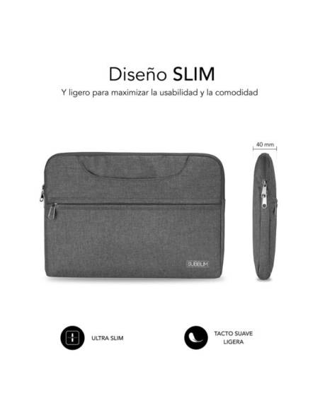 FUNDA PORTATIL SUBBLIM BUSINESS SLEEVE 13.3-14 GREY