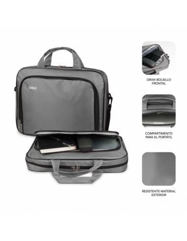 MALETIN PORTATIL SUBBLIM OXFORD 12.5 GREY