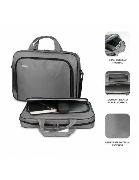 MALETIN PORTATIL SUBBLIM OXFORD 12.5 GREY