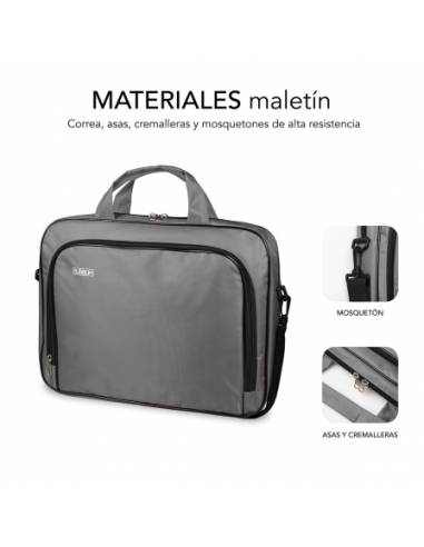 MALETIN PORTATIL SUBBLIM OXFORD 12.5 GREY