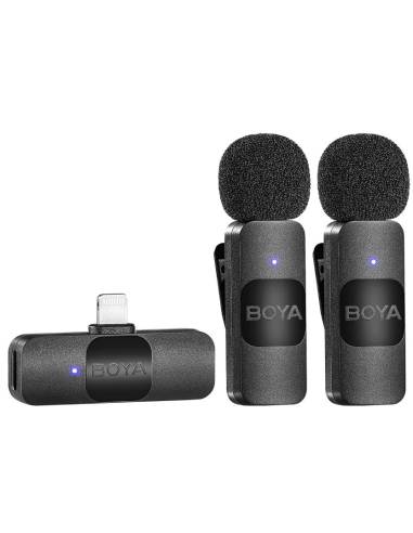 MICROFONO BOYA BY-V2 WIRELESS SOLAPA LIGHTNING BLACK