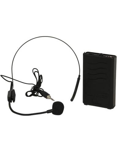 MICROFONO DIADEMA JACK 3.5MM + TRASNMISOR INALAMBRICO PARA PORT15VHF-BT BLACK