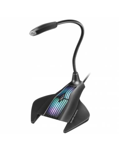 MICROFONO MANO MARS GAMING MMIC USB LED RGB FLOW BLACK