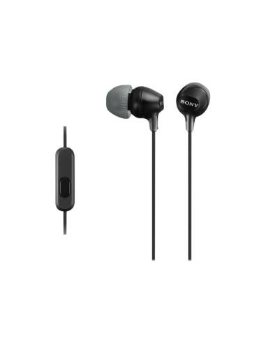 AURICULAR IN-EAR + MIC SONY MDR-EX15P JACK BLACK