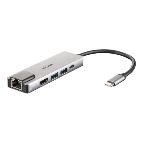 Puerto Replicador USB-C D-LINK HDMI + RJ45 + 2Xusb 3.0 + USB-C