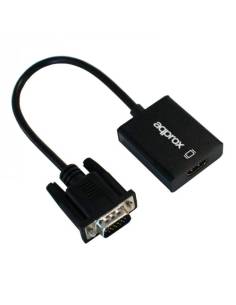 CONVERSOR APPROX VGA MACHO A HDMI HEMBRA 1080 CON AUDIO 