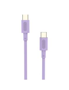 CABLE NUBBEH USB-C MACHO / USB-C MACHO 3A 18W 1M LILAC