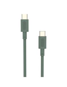CABLE NUBBEH USB-C MACHO / USB-C MACHO 3A 18W 1M GREEN