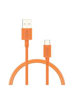 CABLE NUBBEH USB MACHO / USB-C MACHO 3A 18W 1M ORANGE