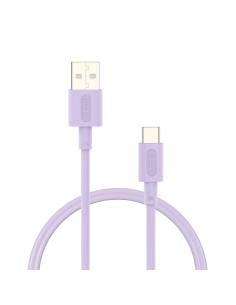CABLE NUBBEH USB MACHO / USB-C MACHO 3A 18W 1M LILAC