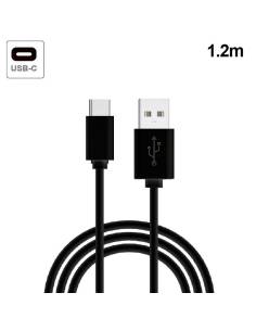 CABLE COOL USB 2.0 MACHO / USB-C MACHO 2.4A 1.2M BLACK