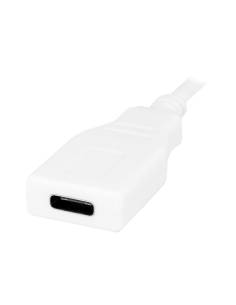 CABLE URBAN FACTORY USB-C MACHO / USB-C HEMBRA 1M WHITE  2