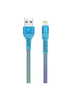 CABLE UNOTEC USB MACHO / LIGHTNING NYLON RAINBOW 1M