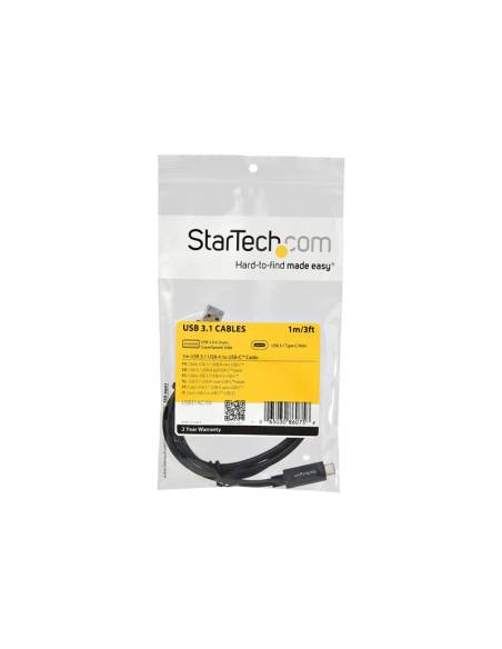 CABLE STARTECH USB 3.1 MACHO / USB-C MACHO 1M BLACK