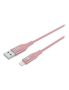 CABLE CELLY USB MACHO / LIGHTNING MACHO 1M PINK