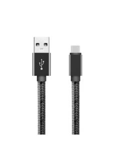 CABLE KABLEX USB MACHO / USB-C MACHO 0.30M NYLON TRENZADO...
