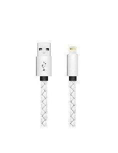 CABLE KABLEX USB MACHO / LIGHTNING MACHO 1M LEATHER...