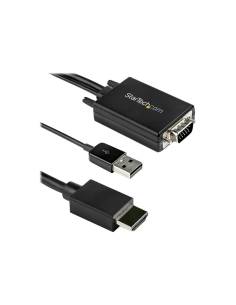 CABLE STARTECH VGA MACHO + AUDIO USB / HDMI MACHO 2M BLACK