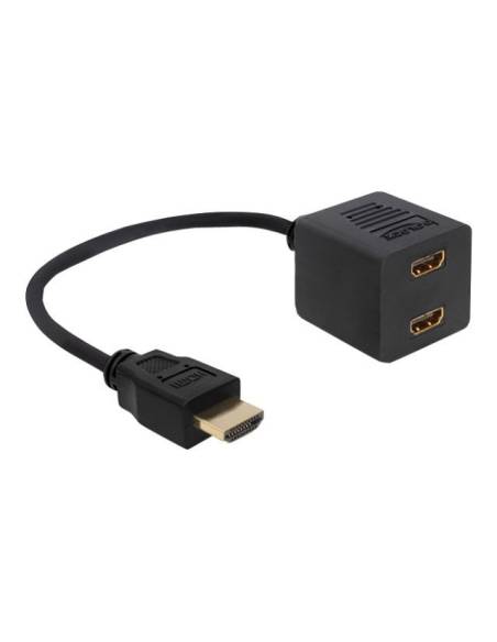 ADAPTADOR DELOCK HDMI 19 MACHO / 2X HDMI 19 HEMBRA 0.1M