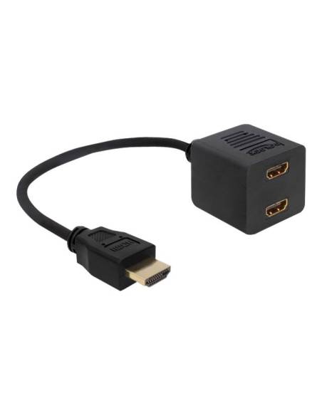 ADAPTADOR DELOCK HDMI 19 MACHO / 2X HDMI 19 HEMBRA 0.1M