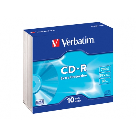 CD-R Verbatim 700MB 52X Caja Slim 10U