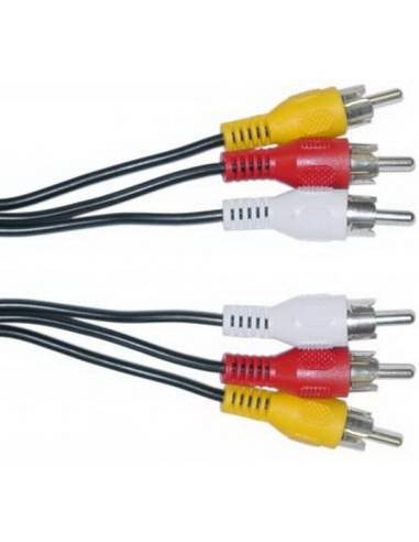CABLE KABLEX 3X RCA MACHO / 3X RCA MACHO 5M
