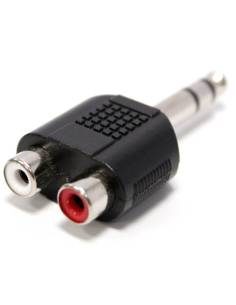 ADAPTADOR KABLEX AUDIO JACK 6.3MM MACHO / 2X RCA HEMBRA