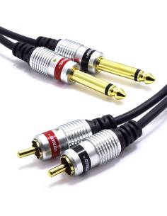 CABLE VITALCO 2X RCA MACHO / 2X JACK 6.3MM MACHO 1.5M