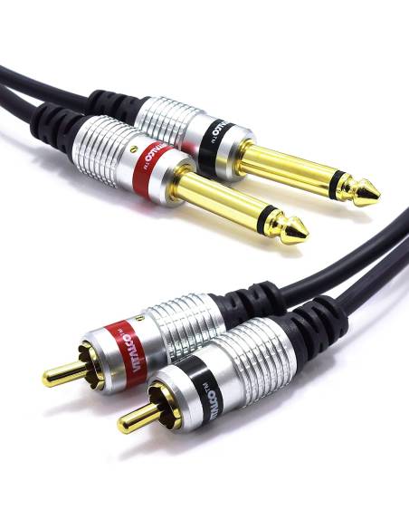 CABLE VITALCO 2X RCA MACHO / 2X JACK 6.3MM MACHO 1.5M